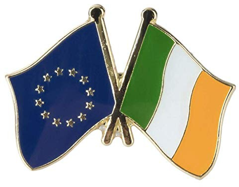 EU European Union Ireland Irish Friendship Flag Metal Pin Badge