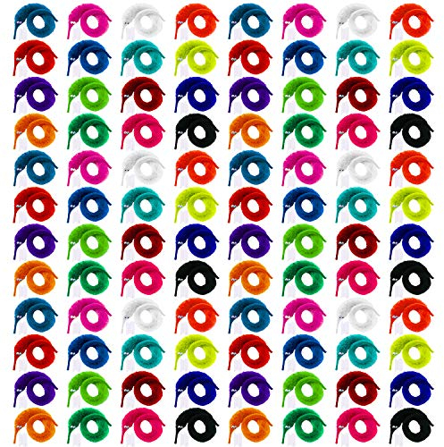 Elcoho 96 Stück Magic Worm Toys Magic Wiggly Twisty Fuzzy Wurm für Karneval Party Supplies, 16 Farben