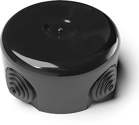 Große Verteilerdose aus Porzellan, dekorative Abzweigdose, SCHWARZ