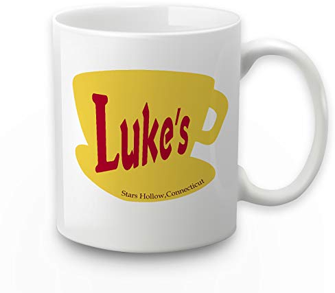 Toshiy Lukes Diner Tasse Gilmore Girls Tasse Lukes Lustige Kaffeetasse für Lukes Diner Liebhaber, Weihnachten, weißer Elefant, Geschenk, 325 ml