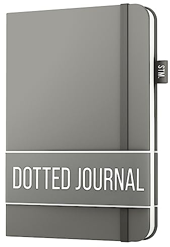 Scribbles That Matter Notizbuch A5 dotted - Your 150 Seiten Bullet Dotted Journal Auslaufsicheres, 120gsm dickes Papier für die Arbeit Hardcover notizbuch dotted (5,75 x 8,5), Grau