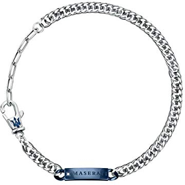 Maserati Herren Armband, JEWELS Kollektion, aus Edelstahl, Diamanten, Blau PVD - JM221ATY09