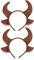 FOMIYES 2 Stück Tier-Stirnband, Stierhörner, Cosplay, Stierohren, Stirnband, Plüsch, Stierhorn, Haarband, Hase, Stofftiere, Haarbänder für Damen, Haare, Horn, Ohren, Kindertuch, gelbes Horn, die Kuh