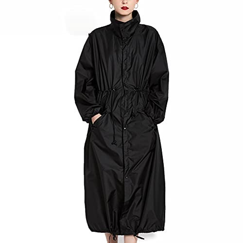 Ynport Crefreak Damen Regenmantel Wasserdichte Jacke Lange Leichte Regenjacke Atmungsaktive Outdoorjacke Windjacke Mit Kapuze Outdoor Poncho（Schwarz，XL）