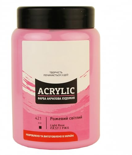 7 Artists Acrylfarbe Hellrosa 400 ml – Hochdeckende Rosa Acryl für Holz, Leinwand, Ton & Stein Bemalen | Einzelne Pink Acrylic Paint | Acryl Farbe für Basteln & Malen | Acrylfarben Einzeln