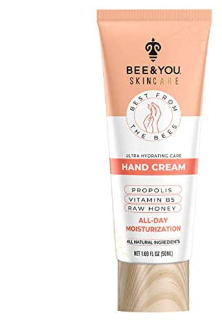 BEE&YOU natürliche Handcreme mit Propolis Salbe,Vitamin B5,roher Honig,feuchtigkeitsspendend,für den Alltag,sanfte Pflege,Aloe Vera,Vitamin E,Sheabutter,Sesamöl,tierversuchsfrei,beruhigt die Haut