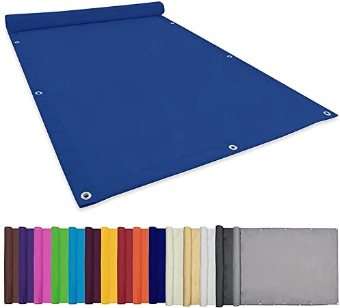 CHBIN Voile d'Ombrage Étanche 1x2M Protection des Rayons 95% UV Terrasse Voile dombrage carrée avec Oeillets, Cordons pour Extérieur/Terrasse/Jardin, Bleu Foncé, 22073