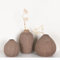 Creative Co-Op Lot de 3 vases décoratifs en grès texturé - Blush