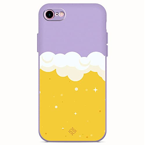 Movilshop Custodia in silicone morbido [ iPhone 7 - iPhone 8 ] Lilla [Birù] Custodia liquida case antiurto