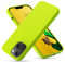 OIIAEE Silicone Case Designed for iPhone 13 Case, Ultra Slim Shockproof Protective Liquid Silicone Phone Case with Soft Anti-Scratch Microfiber Lining, 6.1 inch.Fluorescent Yellow