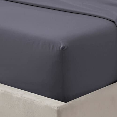 ZSYY Transpirable, antiarrugas, duraderas, sábanas bajeras de 40 cm de profundidad,Ropa de cama y lino, fácil de planchar para todas las estaciones, 48% algodón polialgodón (carbón, doble)
