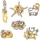 RoseFlower 6 pcs Metallpuzzle Cast Puzzle Magic Lock Puzzle Unlock Adult Puzzle Lock Intelligent Lock Brain Teasers Alloy Unlock Toy Intelligentes Puzzle Lock Toy für Party Favor Kids Adults