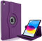 KONDUWANA Custodia per iPad da 10,9 pollici di decima generazione 2022 | iPad 10th Gen Premium PC e PU Custodia girevole a 360° (viola)