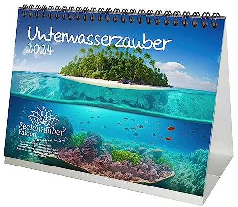 Unterwasserzauber DIN A5 Tischkalender für 2024 Unterwasser - Seelenzauber