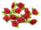 KnitForLess Red 15mm Mini Rose Satin Ribbon Rose Buds Craft Decorative Craft Flowers (10)