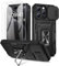 Doeshine for iPhone 15 Pro Case, 2 Pack Screen Protector, with Magnetic Ring Kickstand & Slide Camera Cover, Shockproof Military Drop Protection Cases for iPhone 15 Pro 5G (Black)