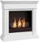 HOMCOM Chimenea de bioetanol 3 quemadores 0,4L - Cobertura 16-18 ㎡ - autonomía Aprox. 2h - Blanco
