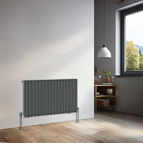 NRG 600x1003mm Horizontal Oval Single Panel Radiator Heater Column Radiator Central Heating Radiators Anthracite