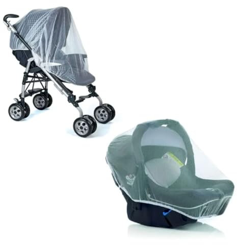 Zanzariera Passeggino Universale e Carrozzine Tessuto a Rete Fina Protegge il Bambino da Insetti maglia fine Robusta Lavabile e trasportabile Ovetto Culla Lettino Viaggio