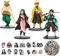 HOBTOP Action Figur 4 Stück, Manga Anime Figur mit 50 Aufklebern, Anime Figur 15cm, Charaktere Statue Collectibles, Anime Figuren Statue, Geschenk für Kinder, Geburtstagsgeschenk