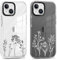 Foonary Pack of 2 Transparent Case for Apple iPhone 15 6.1 Inches, Aesthetic Flower Design Case Cover, Ultra Thin Soft Silicone Cover Shockproof Anti-Scratch Bumper Protection Case, Flower 17