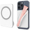 DOB SECHS Magnetic Mobile Phone Case with Lip Gloss Holder, Silicone Lip Gloss Protective Case Compatible with MagSafe for iPhone 15/14/13/12 Series, Grey