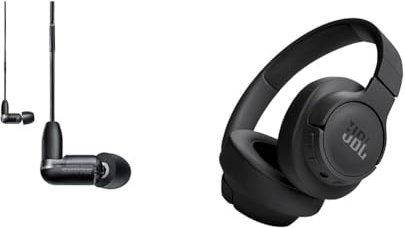 Shure AONIC 3 Wired Sound Isolating Earbuds, Single Driver with BassPort & JBL Tune 720BT Wireless Over-Ear Headphones, Bluetooth 5.3