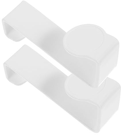 KONTONTY 2pcs Multifunctional z Hook Toilet Hook Utility Hooks Totoilet Cover Lid Handles Potty Hook Floor Sitting Cushion Mat Potty Seat Hook Toilet Tank Hangers Plastic White