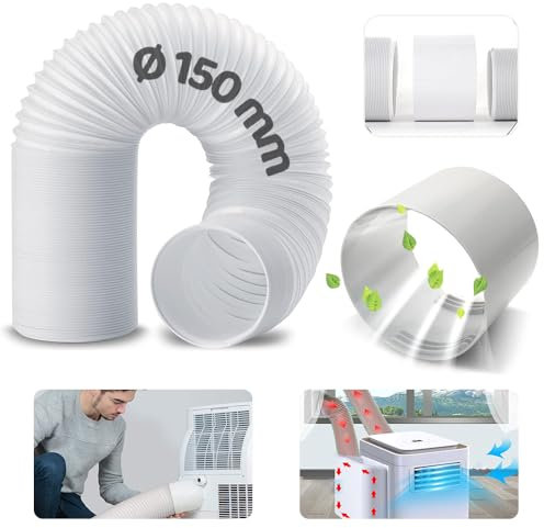 Tuyau d'Échappement de Climatiseur Portable,Mobile Tuyau Kit Diamètre de 150 mm,Connecteur De Tuyau D'éVacuation Universel Pour Climatiseur,Pour Climatisation, Déshumidificateur,Sèche Linge