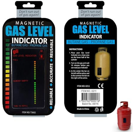 Gasflaschen-Füllstandsanzeige, magnetisch, für Gasflaschen, Werkzeug, Gasflaschenanzeige, Gasstandsanzeige für Gasflaschen für Wohnwagen, Wohnmobil, Reisen, 2 Stück