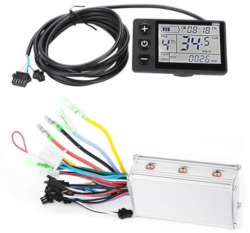 SiRyder Centralina Bici Elettrica 36v 250w,Regolatore del Motore Senza Spazzole con Il Pannello LCD Impermeabile 36v-48v Electric Bike Controller Kit per Scooter Elettrico