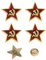 WUNZILO 5 Pezzi Dpilla, Pin Stella Simbolo, Stella Falce e Martello Emblema, per Vestiti Borse Giacche Gioielli Accessori