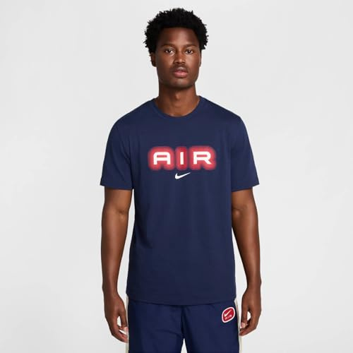 Nike Air Herren-T-Shirt Mit Grafik, Midnight Navy, HM0185-411, L