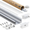 Oscilunaria LED Aluminium Profil 2m 10 Stück – LED Strip Kanal/Schiene mit Diffusor Leiste | Für LED-Streifen bis 15mm, Größe 26.7 × 10mm | Inkl. Endkappen Schrauben & Montageclips (2m 10 Stück)