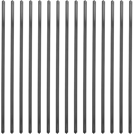 RBFGYIOP Deck Balusters 32.25'' x 1'' Aluminium Gerade Treppe Baluster, 50 Pack Metall Terrasse GeläNder, Aluminium Flache Baluster für Holz Und Composite Deck, Porch Deck GeläNder
