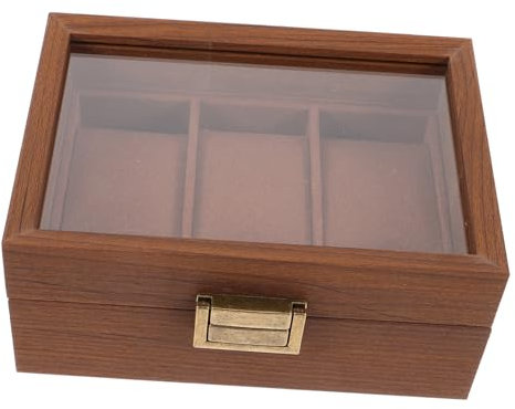 Holibanna Cofanetto Porta Orologi Legno Con Scomparti Organizer Elegante Per Orologi Scatola Di Stoccaggio Con Design Pratico e Materiale Resistente Per Uomini