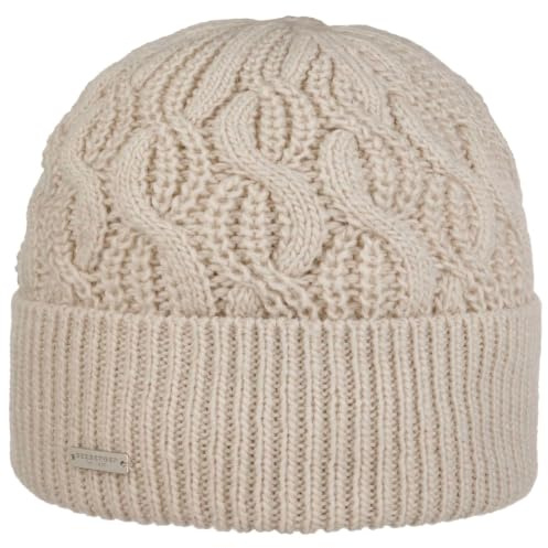 Seeberger Landesta Umschlagmütze Strickmütze Damenmütze Wintermütze Beanie Damen - mit Umschlag, Futter Herbst-Winter Winter