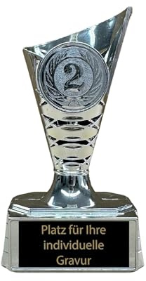 EBERiX – 3er Pokal-Set Platz 1, 2, 3 – Mini-Trophäen aus Kunststoff mit Gravur – Gold, Silber & Bronze – ca. 11 cm hoch – geeignet für Turniere, Kinderfeste, Spieleabende & als Geschenkpokal