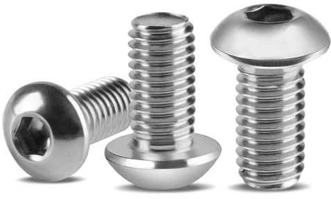 40 Pcs M6x10 Stainless Steel Bolts Set | Hex Socket Button and Pan Head Options, Ideal for Repairs, Industrial, Electronic, And DIY Projects. Simple to Install.
