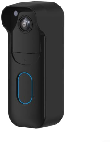 HEIBTENY Silicone Case for Blink Video Doorbell All-new 2025, Weatherproof Protective Skin Cover, Easy Install Soft Shell, Shock Absorbing Guard for Outdoor Front Door Camera, Black(Black)
