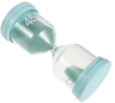 Uonlytech Vert Clair Sablier de Sauna 45, en Verre et Plastique | Compte à Rebours Étanche, Usage Bain et Bain, Minuterie Silencieuse, pour Garçon et Filles et Adultes