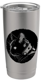 Gato Vaso térmico de acero inoxidable de doble pared