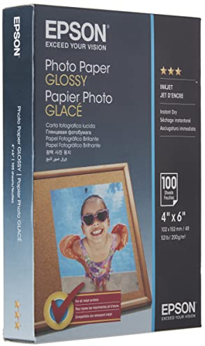 Epson Photo Papier glänzend 10,2 x 15,2 cm 100S – Fotopapier (10,2 x 15,2 cm)