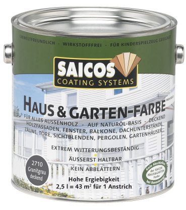 Saicos 2710 500 Haus und Gartenfarbe granitgrau 2.5 l