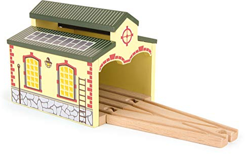 small foot Lokschuppen Nostalgie, Zubehör für Eisenbahnen, aus Holz, inkl. Weichen, ab 3 Jahren. Art-Nr. 8565