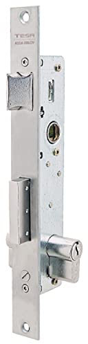 Tesa Assa Abloy 221028SSI Cerradura Monopunto De Palanca Deslizante Para Perfiles Metálicos Inoxidable Entrada 20 mm 2210