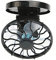 LNIMIKIY - Mini ventilatore a energia solare, portatile, oscillante, automatico, silenzioso, per passeggino, casa, ufficio, rotazione di 360°