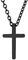 Richsteel Edelstahl Schwarz herrenkette mit Anhänger Kreuz herren kreuz kette für Christian und Religiöser Leute