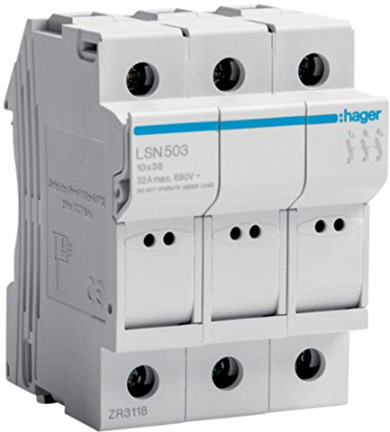 Hager LSN503 3P 32A 400V L38 3M, Weiß