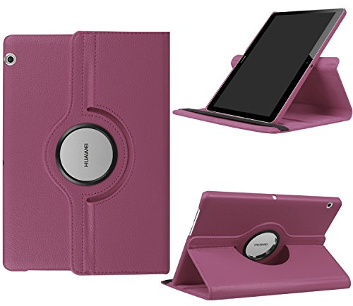 KATUMO Hülle für 10 Zoll Huawei Tablet Mediapad T5 10 Zoll, Dünn Leicht Schutzhülle 360°Drehbar Ständer Hülle Leder Tablet für Huawei T5 Tablet Leder Cover Case